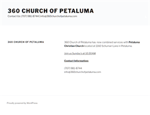 Tablet Screenshot of 360churchofpetaluma.com